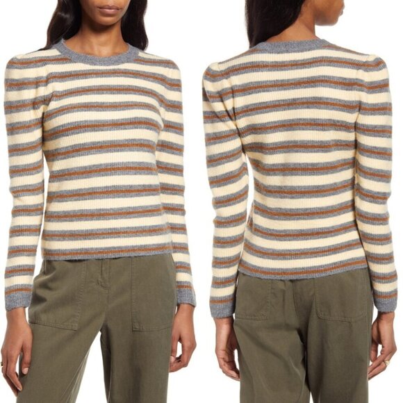 NWT Treasure & Bond Stripe Crewneck Sweater Multi Colour XS - Picture 1 of 15